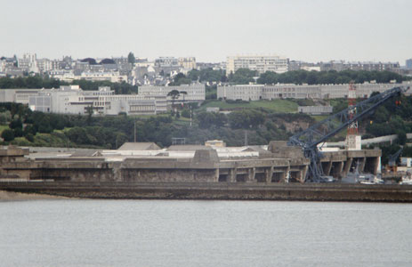 Der U-Bootbunker Brest, von der Pointe d'Espagnol aus gesehen
