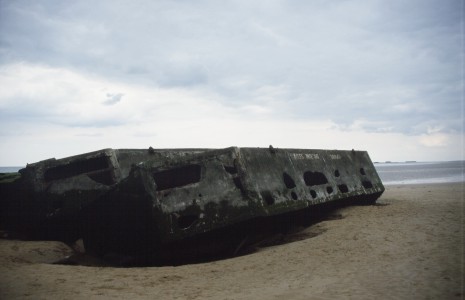 Ein Senkkastensegment des künstlichen Hafens