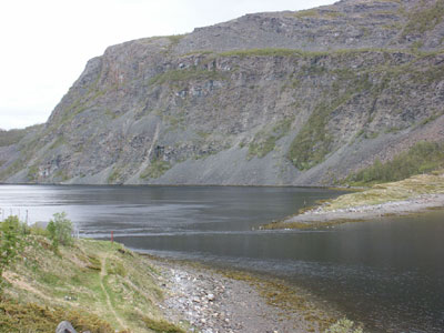 Liegeplatz der Tirpitz links vom Straumen