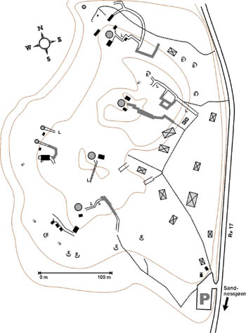 Lageplan der Batterie Grnsvik