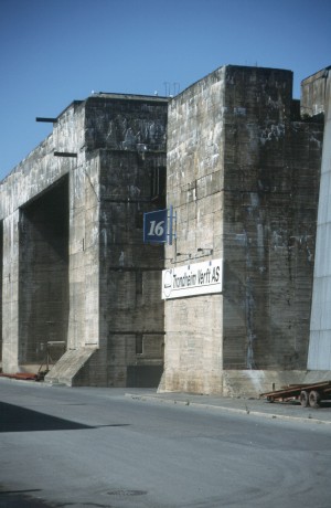 Der unvollendete U-Boot-Bunker Dora II in Trondheim - Rckseite