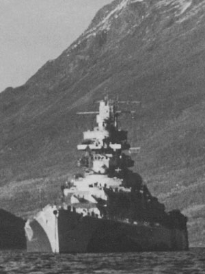 Die Tirpitz im Kaafjord bei Alta [Tirpitz-Museum Alta]